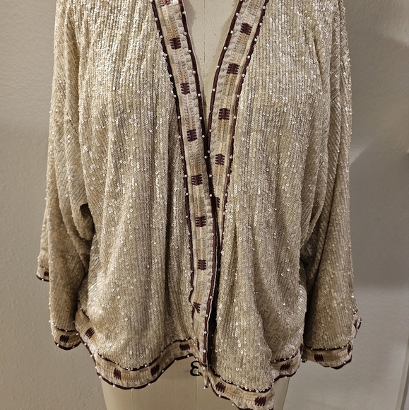 Johnny Was Sequin cropped Jacket - Picture 2 of 15